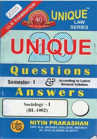 Nitin Prakashan Unique Law Series Questions &amp; Answer Semester-1 ( K-1001, K-1002, K-1003, K-1004, K-1005) for LLB Exams 2025 Edition&nbsp;