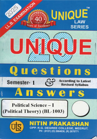 Nitin Prakashan Unique Law Series Questions &amp; Answer Semester-1 ( K-1001, K-1002, K-1003, K-1004, K-1005) for LLB Exams 2025 Edition&nbsp;