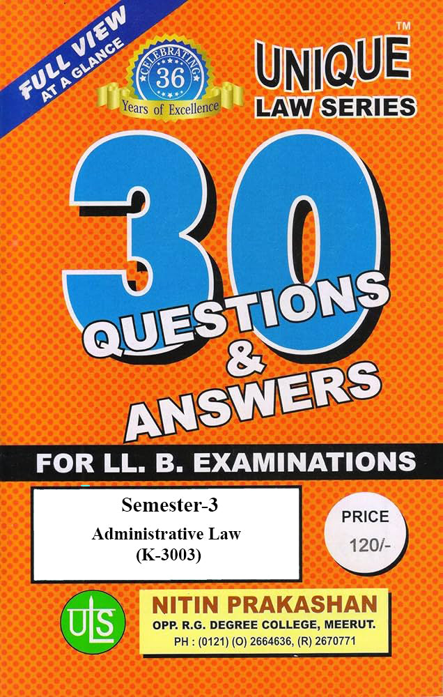 Nitin Prakashan Unique Law Series Questions & Answer Semester-3 ( K-3001, K-3002, K-3003, K-3004, K-3005) for LLB Exams 2025 Edition
