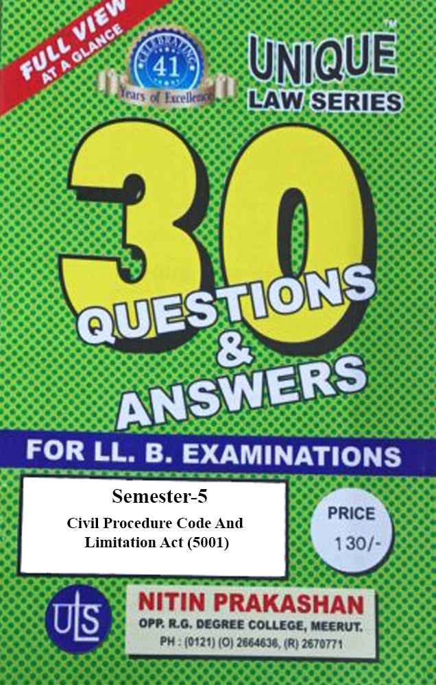 Nitin Prakashan Unique Law Series Questions & Answer Semester-5 ( K-5001, K-5002, K-5003, K-5004, K-5005) for LLB Exams Editon 2025