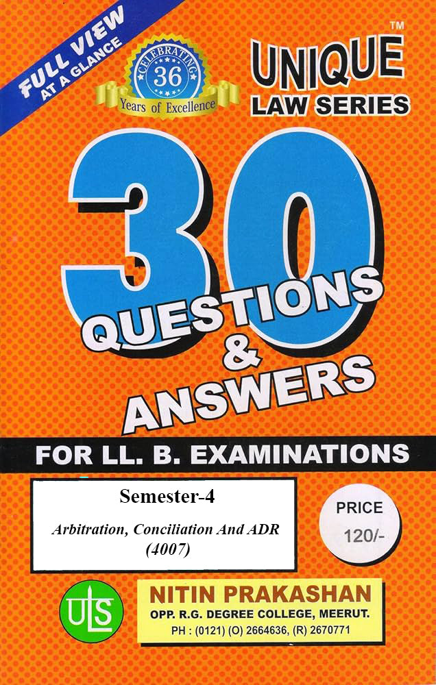 Nitin Prakashan Unique Law Series Questions & Answer Semester-4 ( K-4001, K-4002, K-4003, K-4004, K-4005, K-4006, K-4007) for LLB Exams 2025 Edition