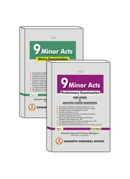 9 Minor Acts- Preliminary Examination and Mains Examination [Set of 2 Books]