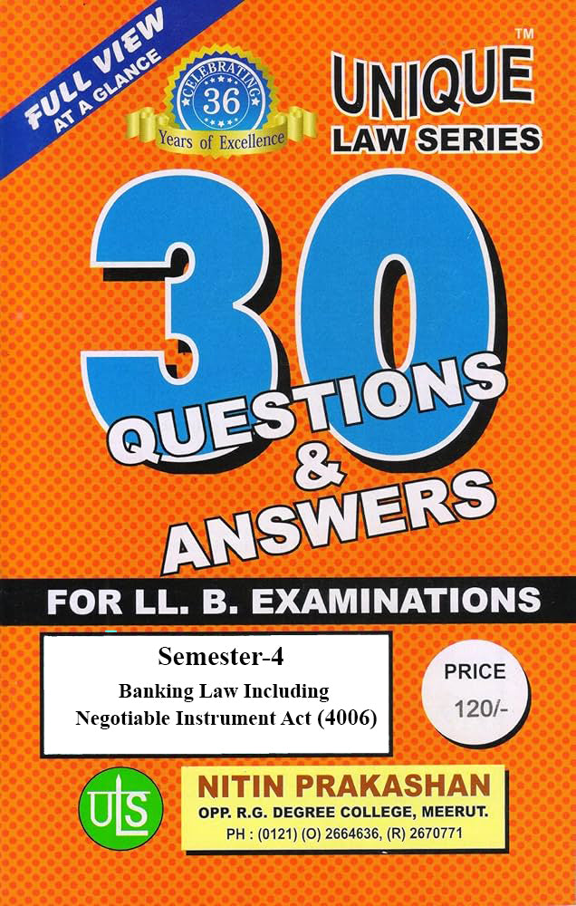Nitin Prakashan Unique Law Series Questions & Answer Semester-4 ( K-4001, K-4002, K-4003, K-4004, K-4005, K-4006, K-4007) for LLB Exams 2025 Edition