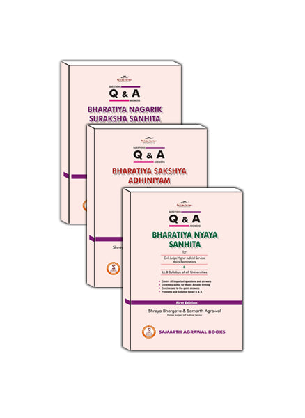 COMBO Questions and Answers: Bharatiya Nyaya Sanhita,Bhartiya Nagrik suraksha Sanhita, Bhartiya Sakshya Adhiniyam 2023