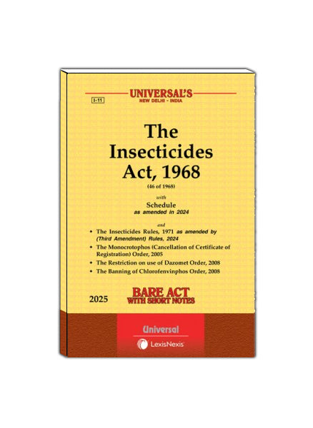 Insecticides Act, 1968 along with Rules and Order
