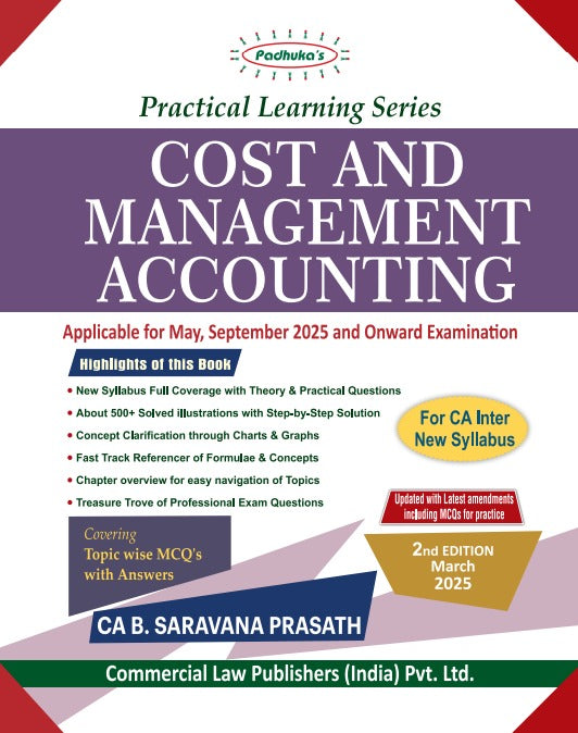 Practical Learning Series Cost and Management Accounting for CA Inter New Syllabus
