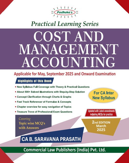 Practical Learning Series Cost and Management Accounting for CA Inter New Syllabus